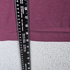 Leisure Lab Everyday T-Shirt Mens 3 Burgundy Stretch High Low Slit Long Sleeve