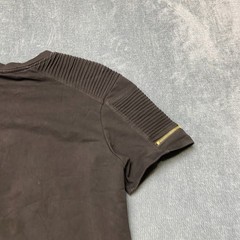 Project X Paris T-Shirt Mens Medium Black Short Sleeve Pleated Shoulder Detail