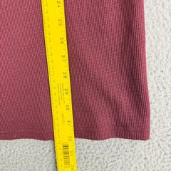 Mack Weldon Henley Shirt Mens Size XXL Maroon Long Sleeve Thermal Crew Neck