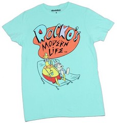 Rocko’s Modern Life Mens T-Shirt – Relaxing Under the Logo