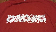 Red Hawaii T shirt with flowers XL NWOT 100% Cotton