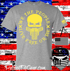 t-shirt, We Teh People, Live Free Or Die, Gun Rights, Skull,Patriotic,Custom tee
