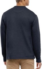 Orvis Men’s Long Sleeve Crew Neck Shirt Pullover Textured Ribbed Blue Small