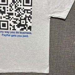 2012 PayPal Here T Shirt Mens Medium M Gray Beefy-T QR Code Corporate Tech Promo