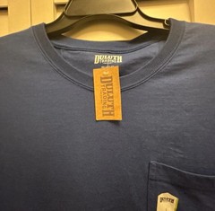 NWT Duluth Trading Co Longtail T Shirt Large Navy Blue Relaxed Fit Pocket Tee