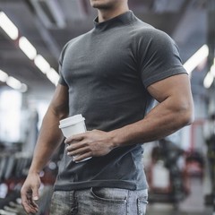 Gym Men’s Muscle Slim Fit T Shirt Streetwear Solid Colors Black