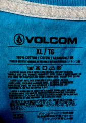 Volcom TRUE TO THIS Aqua Blue Mens Modern T Shirt Size XL