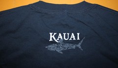 Alstyle Mens XL Tribal Shark Graphic Kauai Hawaii Classic Black T Shirt New NWT