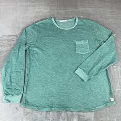 Marine Layer Heavy Slub Pocket Tee T-Shirt Mens XL Green Long Sleeve $78 NWOT
