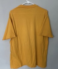 Champion Shirt Yellow Script Logo Authentic Athletic Large Sports Men Casual
