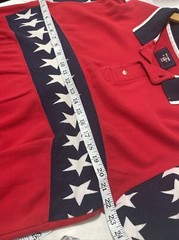 Men’s vintage 90’s Ivy Crew Patriotic Red White & Blue & Stars Polo shirt Large