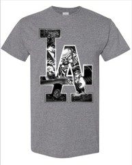 Gangsta LA Heritage Men’s T-Shirt White, Black, Gray SM to 3XL