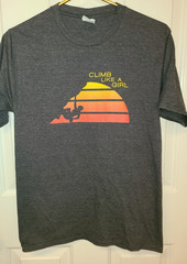 Retro Sunset Female Rock Climbing Outdoor Bouldering Short-Sleeve T-Shirt Small
