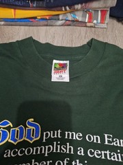 Vintage 90s GOD Put Me On Earth Church T-shirt XL Jesus Iconic Single Stitch