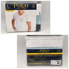 3 PK POLO RALPH LAUREN S – 2XL Cotton Logo Classic Fit V Neck T Shirts U PICK