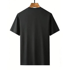Men’s Casual Crew Neck T-Shirt – Geometric-Pattern, Smooth Cotton Knit Fabric
