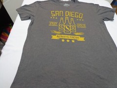 San Diego California Stay Gold Always Fresh Heather Gray T Shirt Size XL