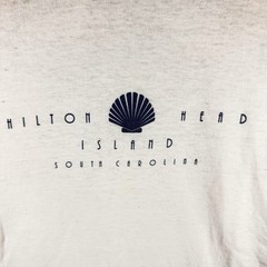 VINTAGE 90s Hilton Head Island Graphic Shirt Mens Medium White All Sport Events