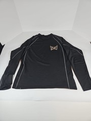 Tap Out large Black Long Sleeve Compression Rash Guard Shirt Poly/ Spandex Blend