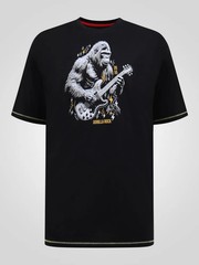 D555 Duke Big Mens Gorilla Printed T-Shirt Black Plus Size 2XL-8XL 601910