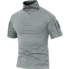Men’s Tactical Short Sleeve Shirts 1/4 Zip Outdoor Pullover Slim Fit Work Shirts