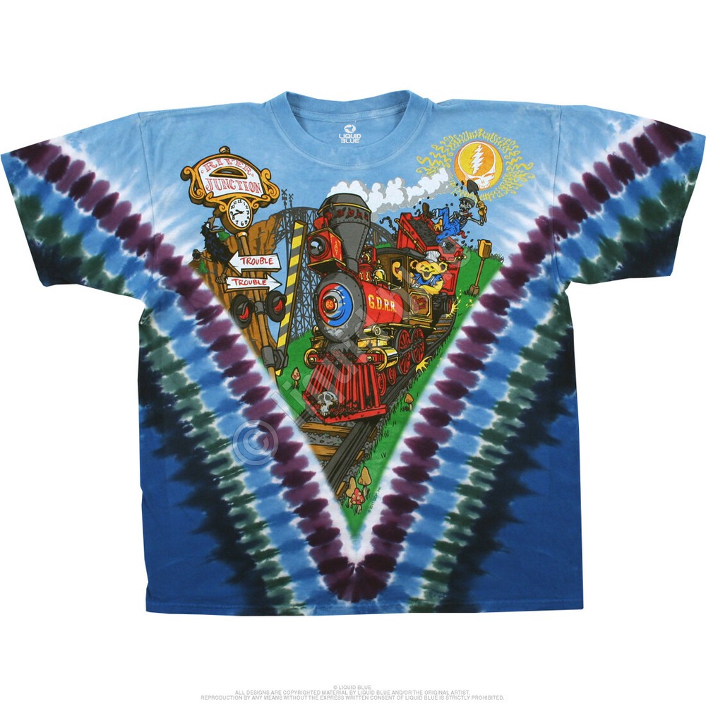 GRATEFUL DEAD-CASEY JONES-BEARS-SYF-2 Sd-TIE DYE T-SHIRT M-L-XL-2X-3X + 6Xw/VT