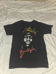 Vintage Biggie Smalls T Shirt Brooklyn Mint Notorious BIG Crown Black Small Y2K