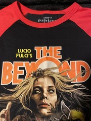 Fright-Rags Lucio Fulci’s The Beyond Baseball Tee Shirt Raglan Large OOP Zombie