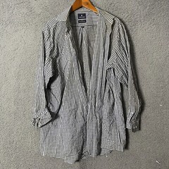 Stafford Travel Broadcloth Plaid Long Sleeve Button Up T-Shirt Size 18