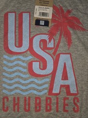 NWT Chubbies “The Chub Spangled Banner” USA Graphic Gray t-shirt Mens Size 2XL