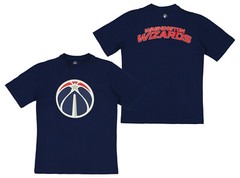 FISLL NBA Men’s Washington Wizards Team Color, Name and Logo Premium T-Shirt