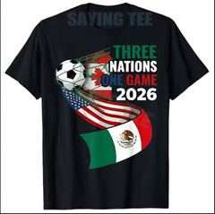2026 USA Canada Mexico Soccer T-Shirt Y2K Graphic Football Unisex Fan Tee