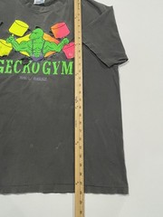 Vintage Gecko Gym Shirt XL Black Faded Trashed Maui Hawaii Beach Body Work Out