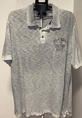 BUFFALO DAVID BITTON gray Faded Tee- Shirt with collar 2X Large