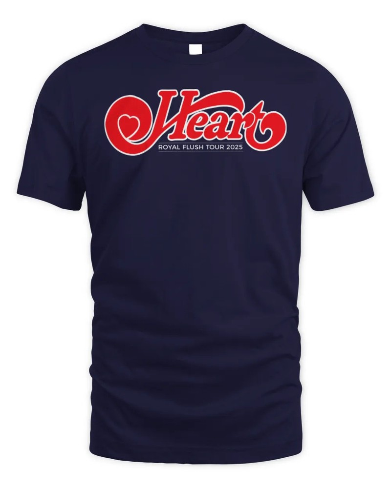Heart Band 2025 Tour Merch Royal Flush Shirt