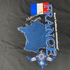 Delta T Shirt Mens 2XL Black France Mediterian Cruising Short Sleeve European