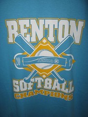 Renton Washington USA City Softball Champions Sports Team 2013 Blue T Shirt Lrg