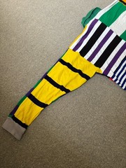 Vintage Heavyweight Rugby Shirt Harlequin Style Multicolour Made In England