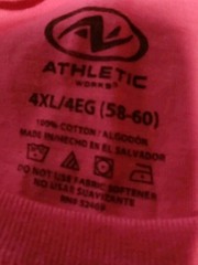 Athletic Works Mens Pink Moisture Wicking Tri-Blend T-Shirt Size 4XL (58-60) NEW