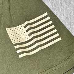 Patriotic Under Armour Freedom T Shirt Mens Large Olive Green Tactical Flag