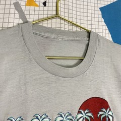 Vintage 70s Frogs Puerto Rico Tshirt Large Flag Sunset Retro Beach Single Stitch