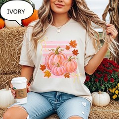 Preppy Fall Pumpkin Shirt Pumpkin Season Happy Fall Autumn Harvest Gift Tee