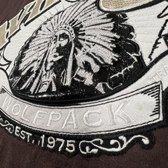 Avirex USA Vintage Y2K Wolfpack Native American Headdress T-Shirt Mens Size XL