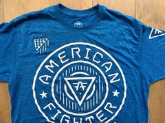 American Fighter Premium Athletics Blue 50/50 Cotton Poly Blend T-Shirt Men’s XL