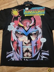 MAGNETO ON A SHAKA HEAVYWEIGHT GARMET DYED T SHIRT “MODERN”