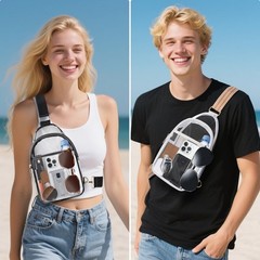 Clear Crossbody Bag with Adjustable Strap for Stadium Events and Sport Concert