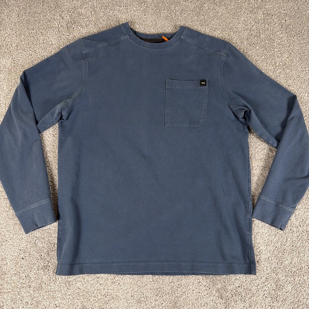 Sitka Gear Shirt Mens L Marine Blue Foothills Long Sleeve Crew Stretch Hunting
