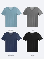 3Pack New Men Summer Thin V Neck Tops Short Sleeve Shirts Half Sleeve T-shirt