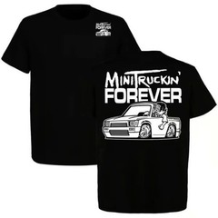 Mini Truck Grid Tee Minitruckin Forever T-Shirt Short Sleeve For Car Fan