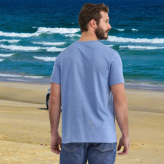GEORGE Men’s Size XS (30-32) V-Neck Tee Short Sleeve Shirt • Blue Ash Heather
